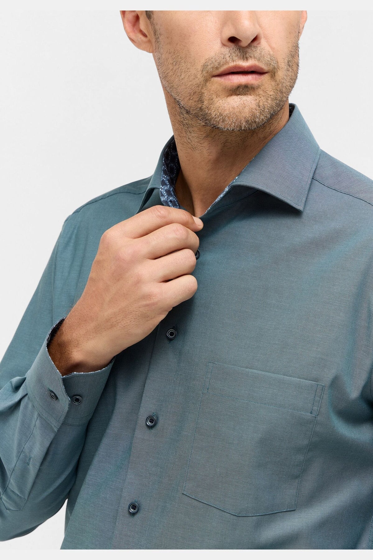 Eterna Modern Fit Oxford Shirt - Green 8134-X15K-22_3_1600