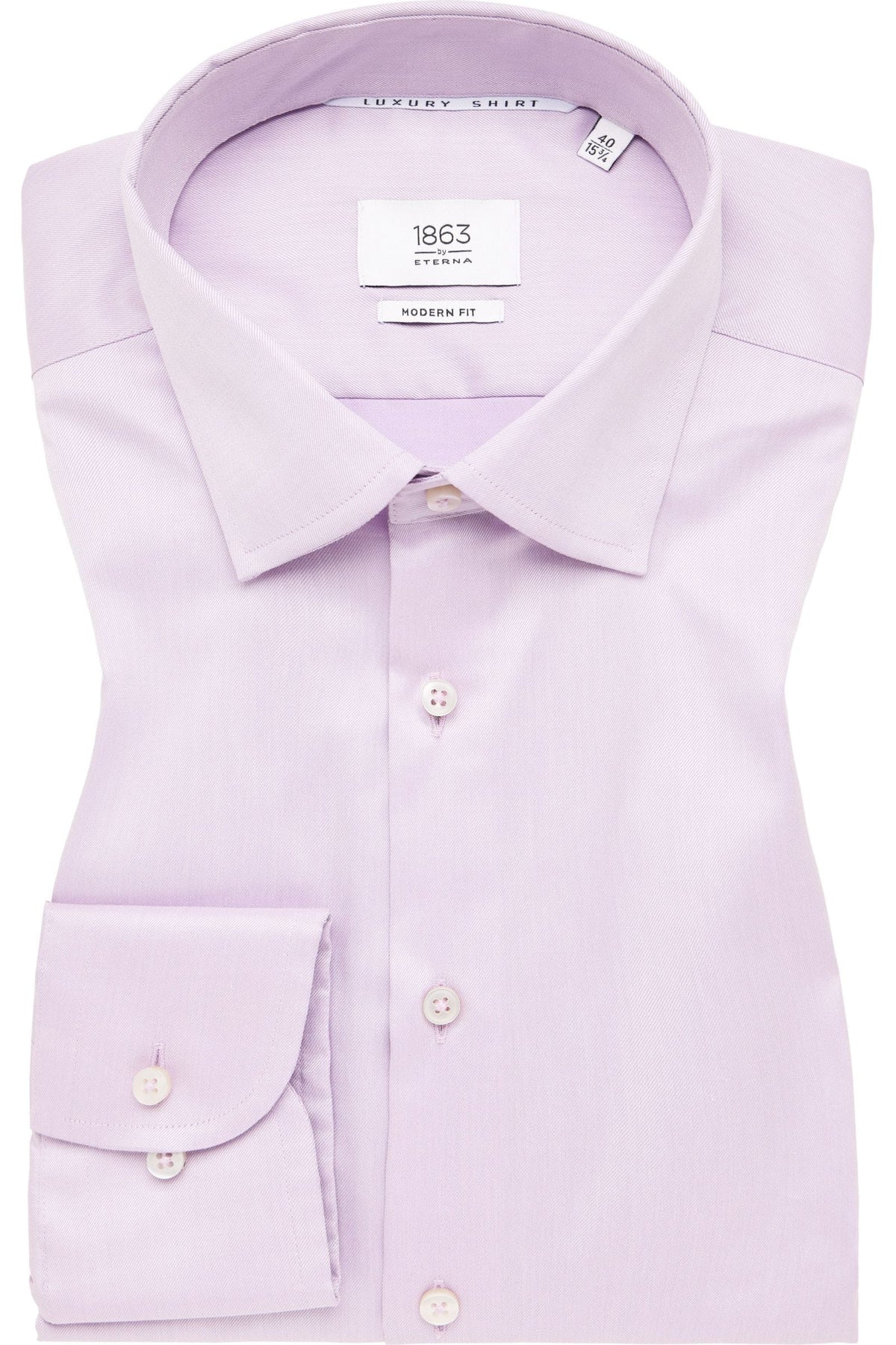 Eterna 1863 Modern Fit Twill Shirt - Lilac 8224-X687-92_1_1600