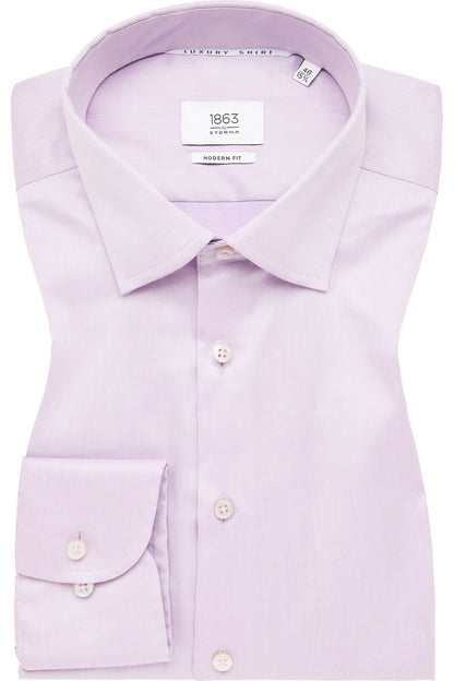 Eterna 1863 Modern Fit Twill Shirt - Lilac 8224-X687-92_1_1600