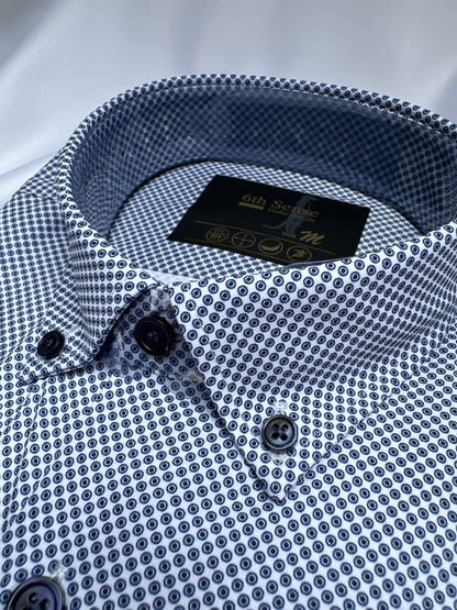 6th Sense Design performance shirt in blue at Ryle Menswear, Tralee