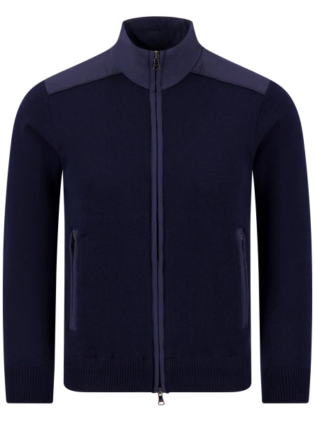 Paul & Shark Men's zipped Knitted Cardigan - Blue 993110220501