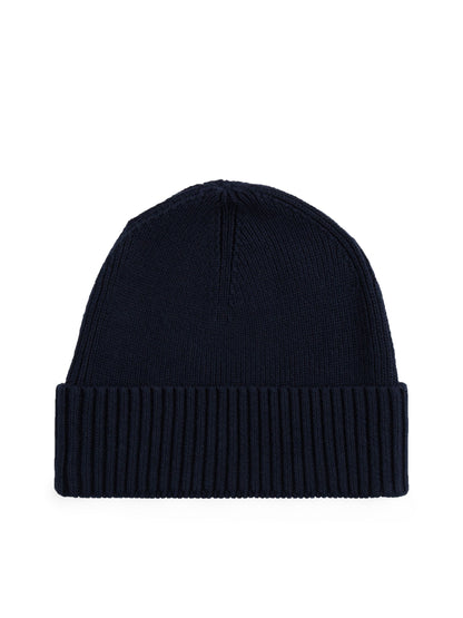 Tommy Hilfiger Flag Beanie with Cashmere - Space Blue AM0AM12796_DW6_alternate1_ay
