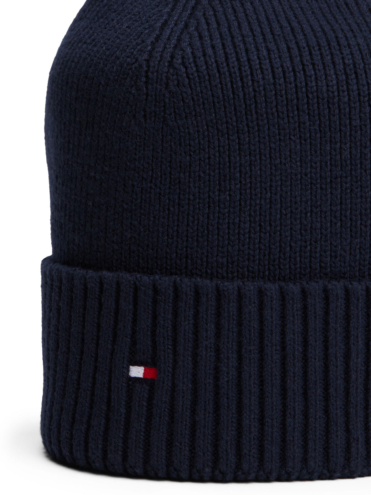 Tommy Hilfiger Flag Beanie with Cashmere - Space Blue AM0AM12796_DW6_alternate3_ay