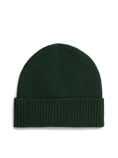 Tommy Hilfiger Flag Beanie with Cashmere - Majestic Emerald AM0AM12796_L6L_alternate1_ay