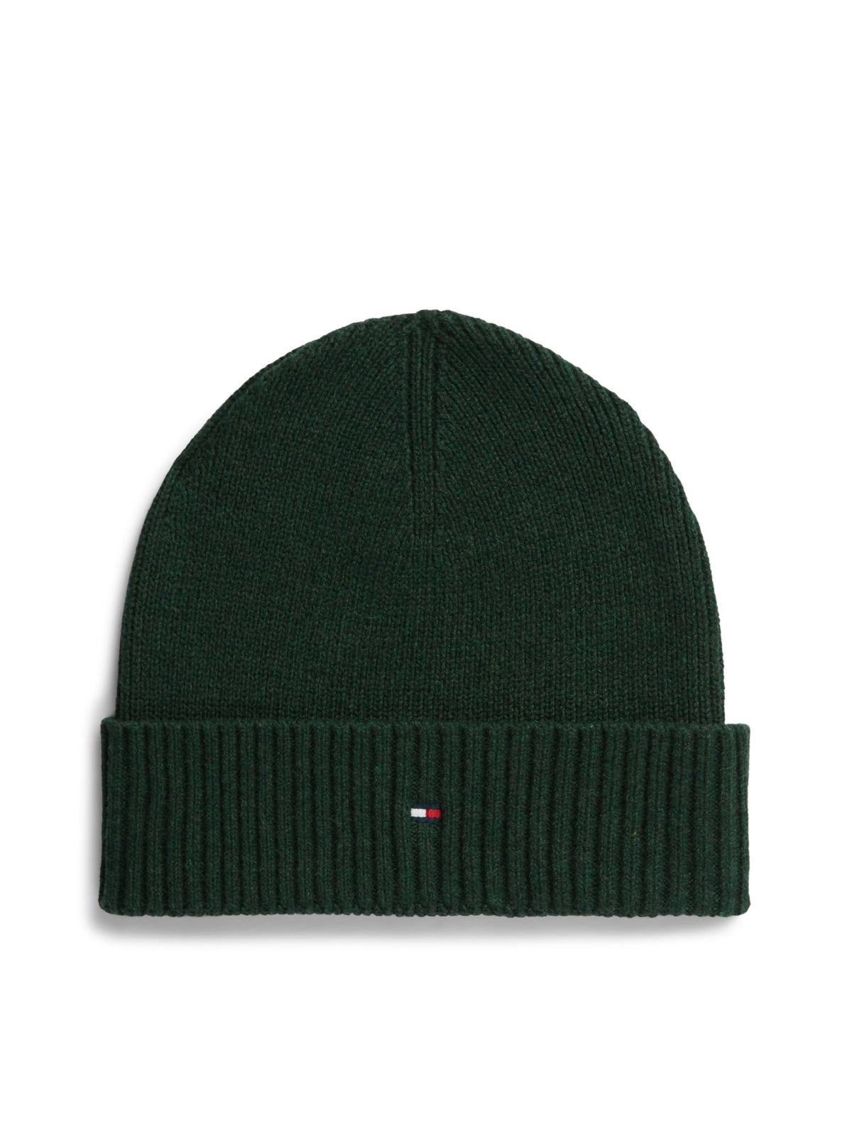 Tommy Hilfiger Flag Beanie with Cashmere - Majestic Emerald AM0AM12796_L6L_main_ay