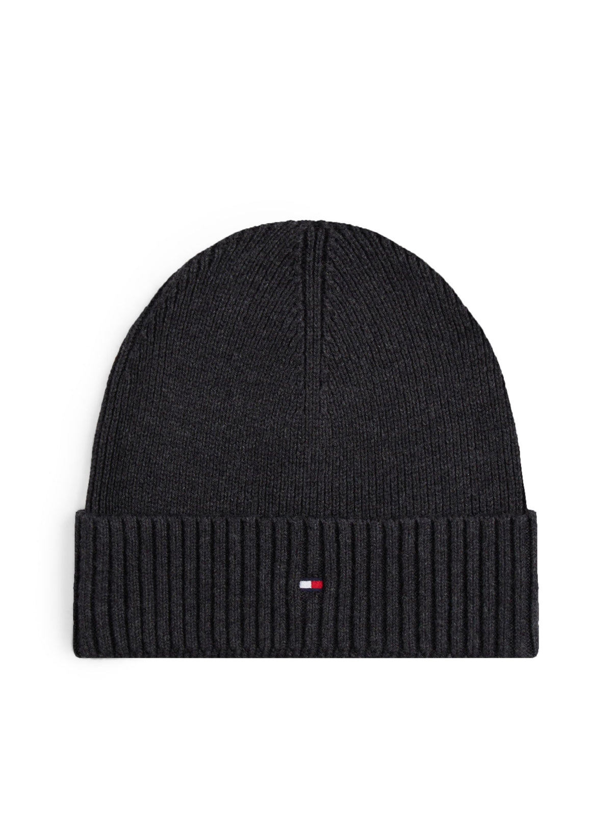 Tommy Hilfiger Flag Beanie with Cashmere - Charcoal Grey AM0AM12796_PA7_main_ay