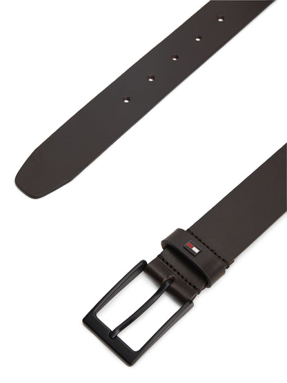 Tommy Hilfiger Tonal Leather Belt 3.5cm - Dark Brown AM0AM13016_0HD_alternate1_ay