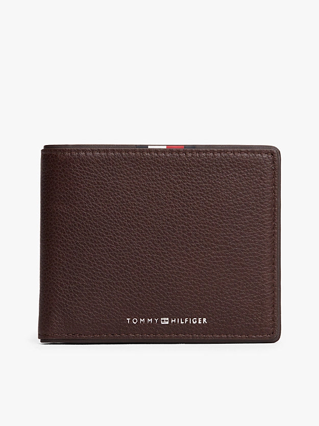Tommy Hilfiger Corporate Leather Card And Coin Wallet - Coffee Bean AM0AM13740_GB6_main