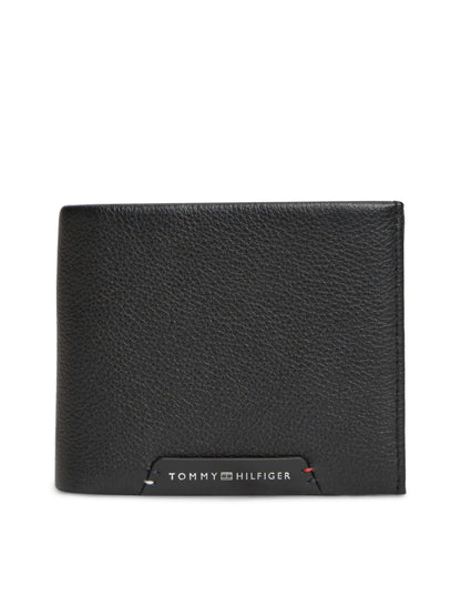 Tommy Hilfiger Corporate Leather Bifold Card and Coin Wallet - Black AM0AM14779_BDS_main_ay