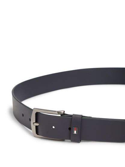 Tommy Hilfiger Denton Leather Enamel Flag Belt 3.5cm - Space Blue AM0AM14814_DW6_alternate2_ay