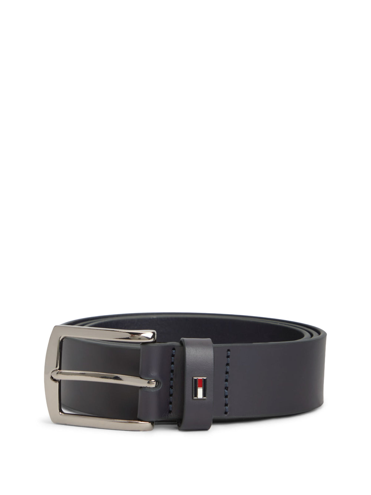 Tommy Hilfiger Denton Leather Enamel Flag Belt 3.5cm - Space Blue AM0AM14814_DW6_alternate3_ay
