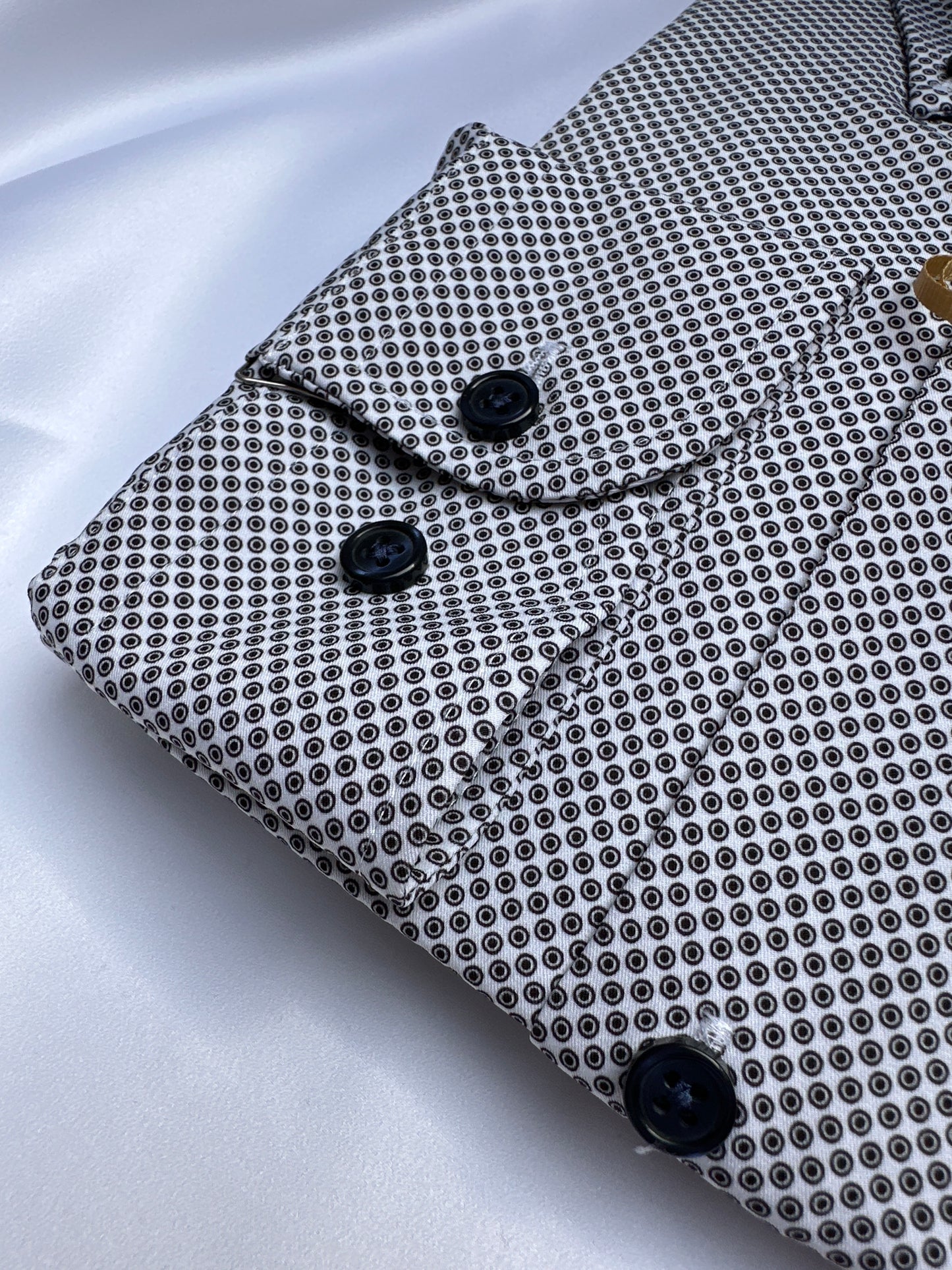 Grey 6th Sense Design shirt, collar and button detail — Ryle Menswear, Tralee