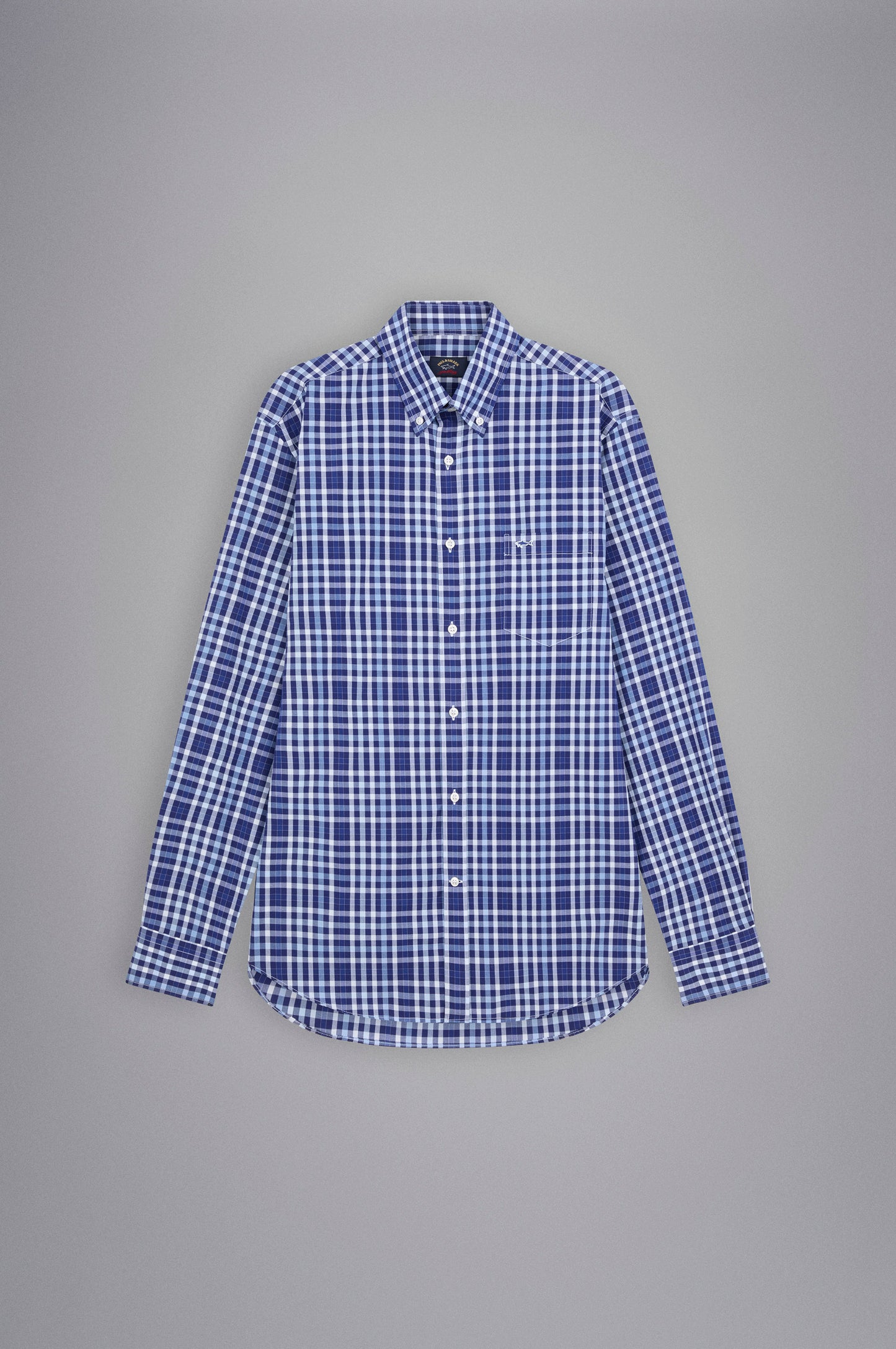 Paul & Shark Regular fit Cotton shirt - Blue Cobalt C0P3009-170-f-v