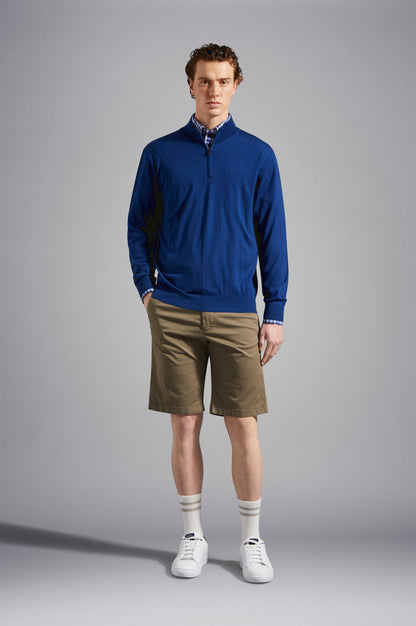 Paul & Shark Regular fit Cotton shirt - Blue Cobalt C0P3009-170-lf-v