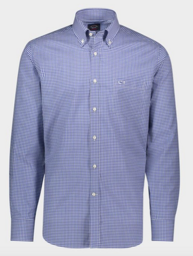 Paul & Shark Check Cotton Shirt C0P3004 - Navy C0p3004443-1