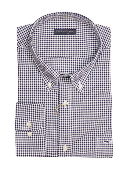 Paul & Shark Check Cotton Shirt C0P3004 - Navy C0p3004443-2