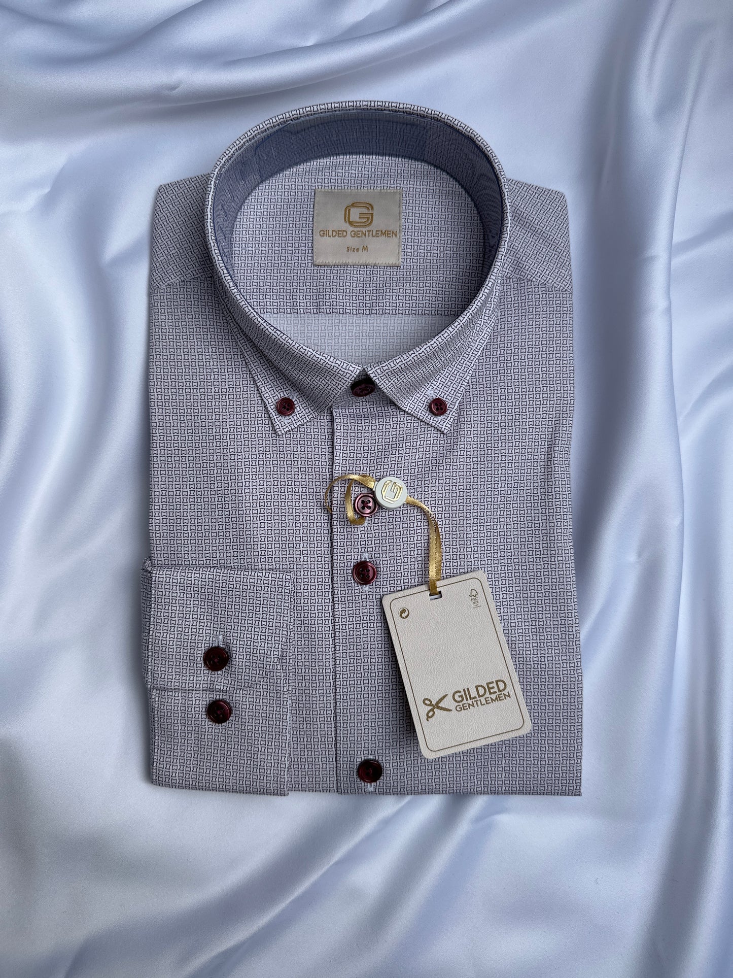 6th Sense Design button-down shirt in purple at Ryle Menswear, Tralee