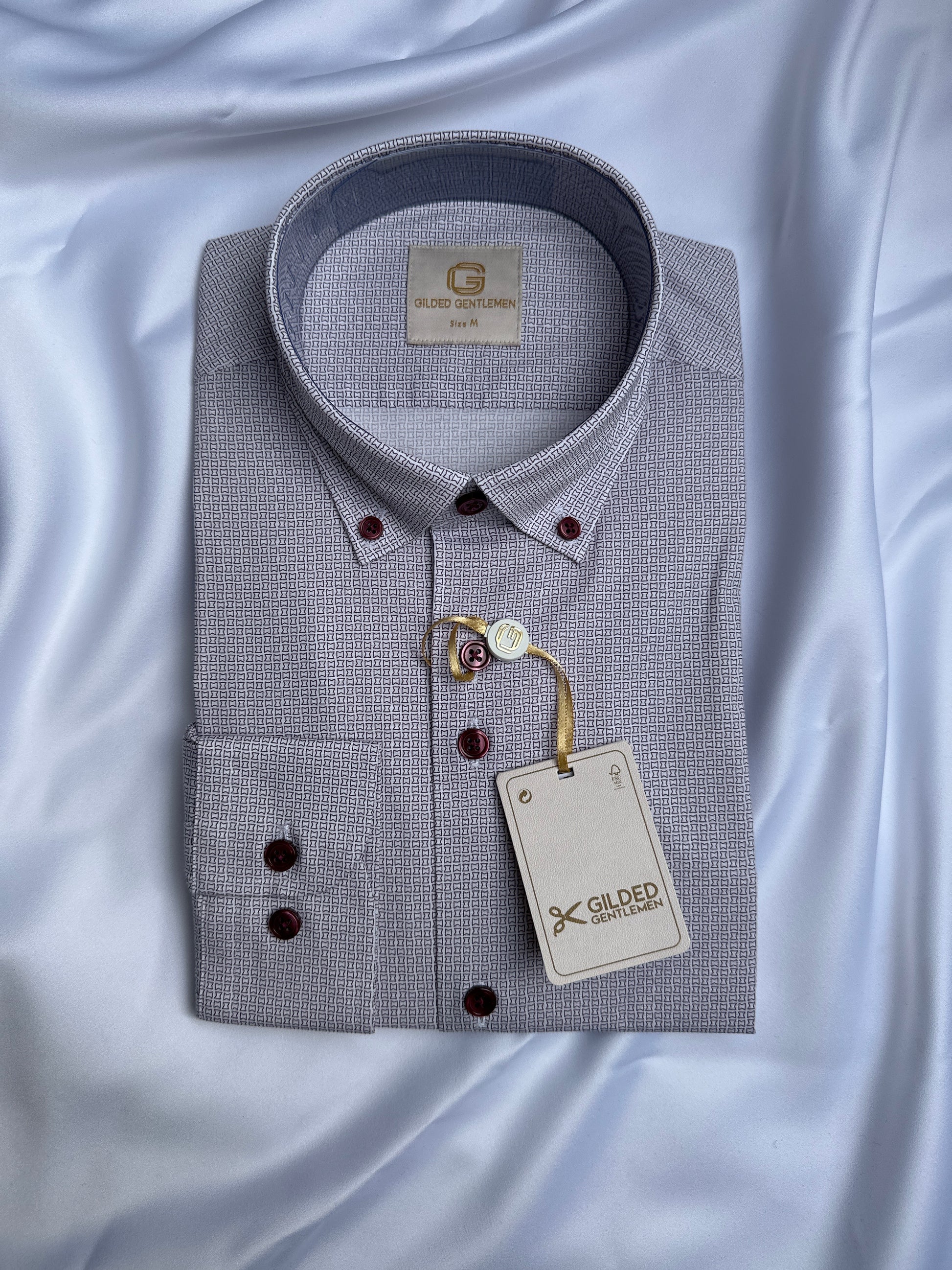 6th Sense Design button-down shirt in purple at Ryle Menswear, Tralee