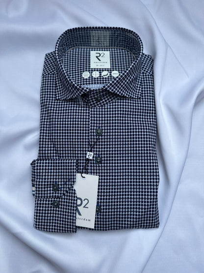R2 Amsterdam Printed Widespread Collar Shirt - Blue EFA747C4-0AC0-466B-9F63-2E8E9B58FBAF