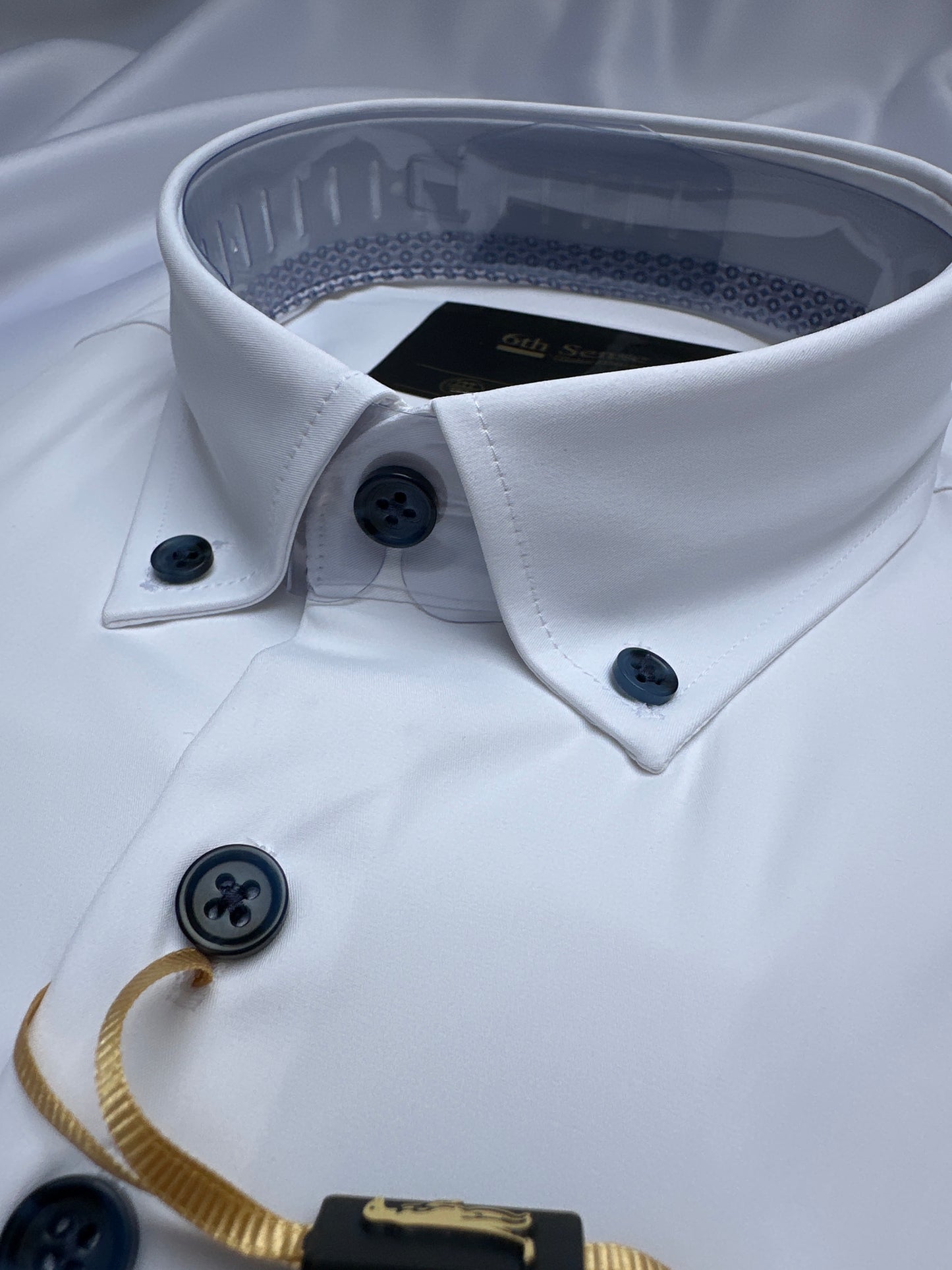 6th Sense Design travel shirt in white at Ryle Menswear, Tralee