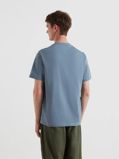 Farah Danny Regular Fit Organic Cotton T-Shirt - Chalk Blue F4KFD0404133