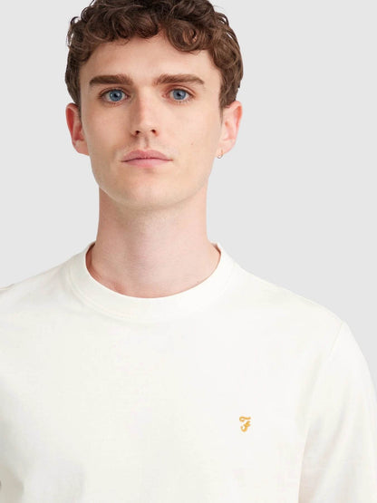 Farah Danny Regular Fit Organic Cotton T-Shirt - Ecru F4KFD040_280-4