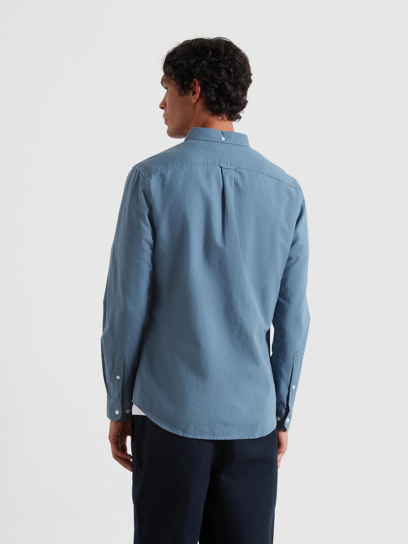Farah Brewer Slim Fit Organic Cotton Oxford Shirt - Chalk Blue F4WSB0604133