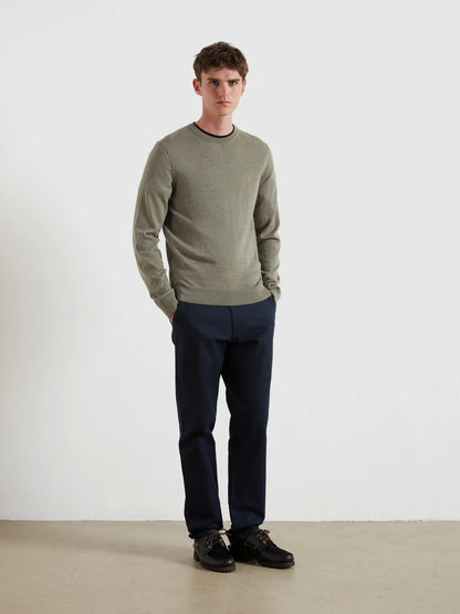 Farah Mullen Merino Wool Sweater - Tarragon Green F4gf40813182