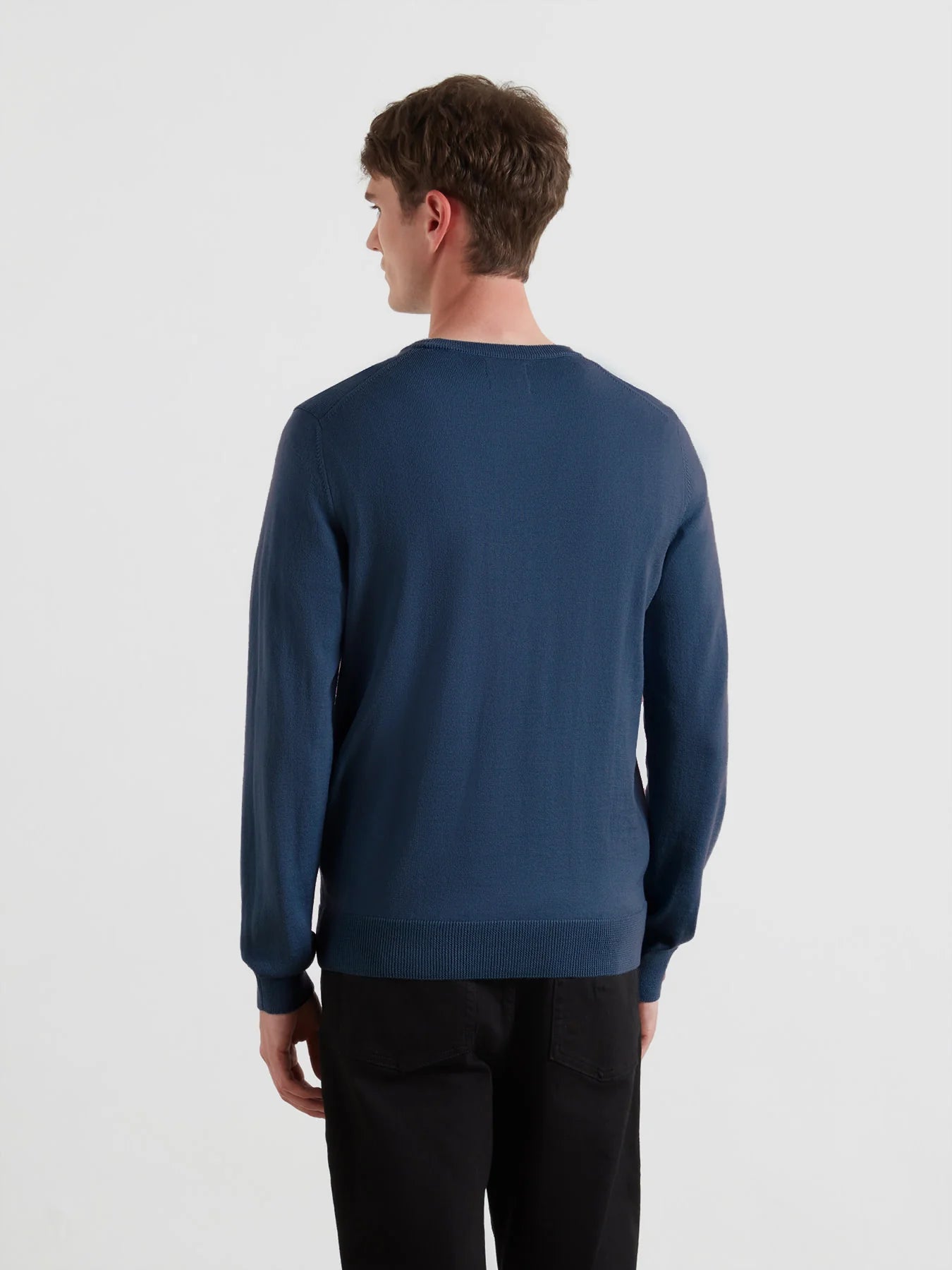Farah Mullen Merino Wool Sweater - Blue River F4gf40814953