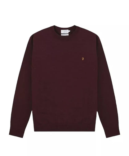 Farah Mullen Merino Wool Sweater - Bordeaux F4gf40815071