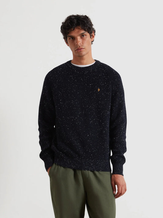 Farah Sage Nepped Sweater - True Navy F4gff0244121