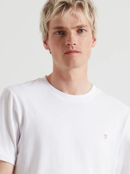 Farah Danny Regular Fit Organic Cotton T-Shirt - White F4kfd0401044