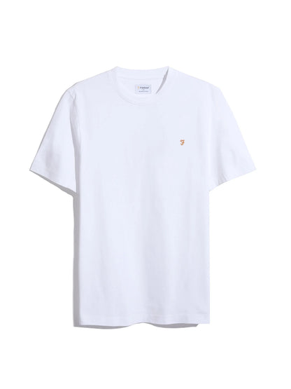 Farah Danny Regular Fit Organic Cotton T-Shirt - White F4kfd0401045