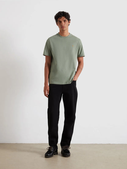 Farah Danny Regular Fit Organic Cotton T-Shirt In Tarragon Green F4kfd0403182