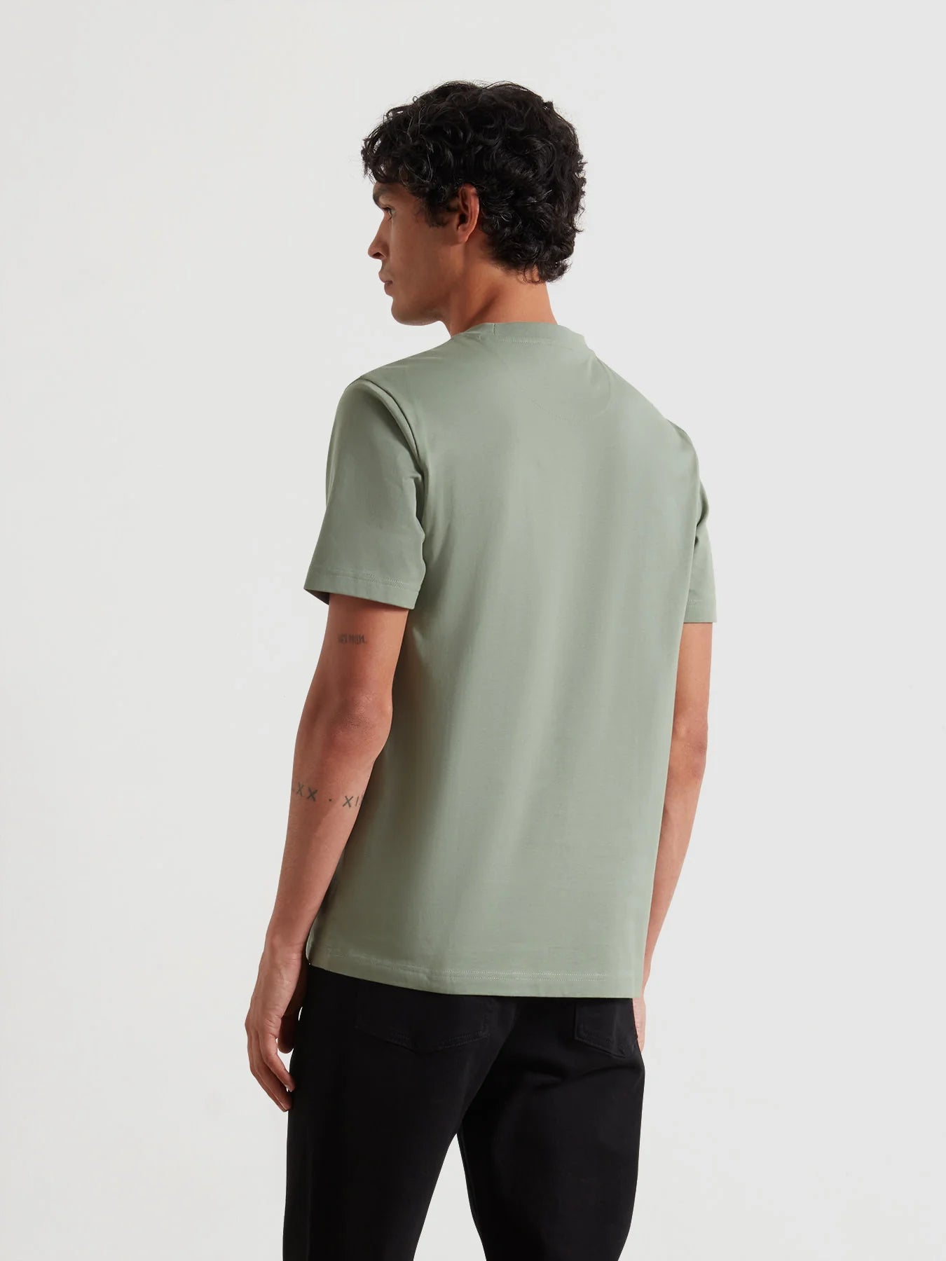 Farah Danny Regular Fit Organic Cotton T-Shirt In Tarragon Green F4kfd0403183