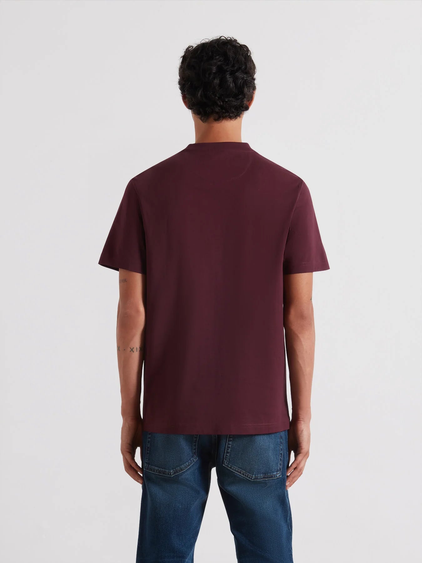 Farah Danny Regular Fit Organic Cotton T-Shirt - Bordeaux F4kfd0405073