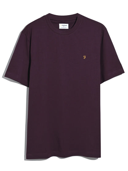 Farah Danny Regular Fit Organic Cotton T-Shirt - Bordeaux F4kfd0405075