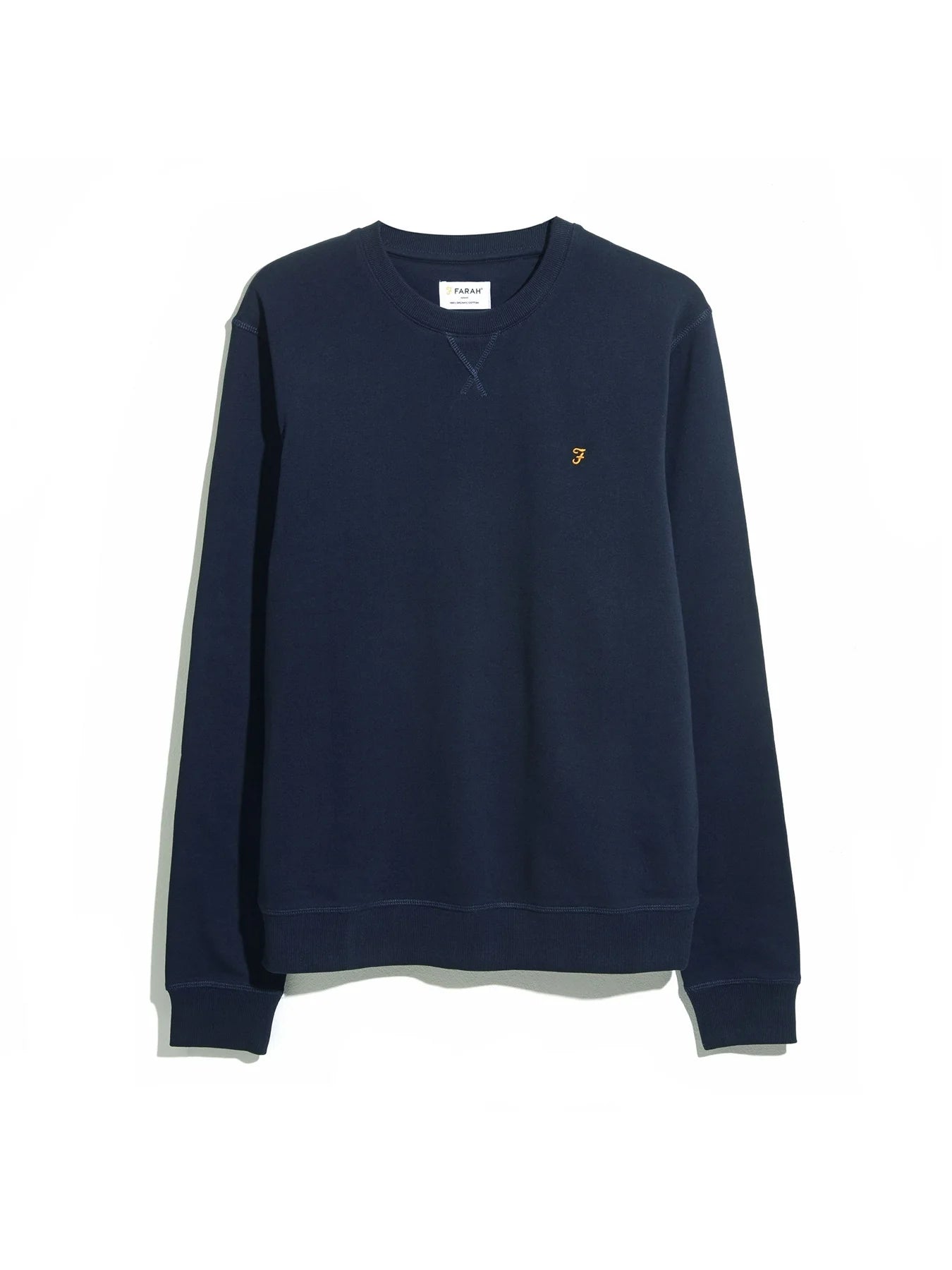 Farah Tim Organic Cotton Crew Neck Sweatshirt - True Navy F4kfd0764125