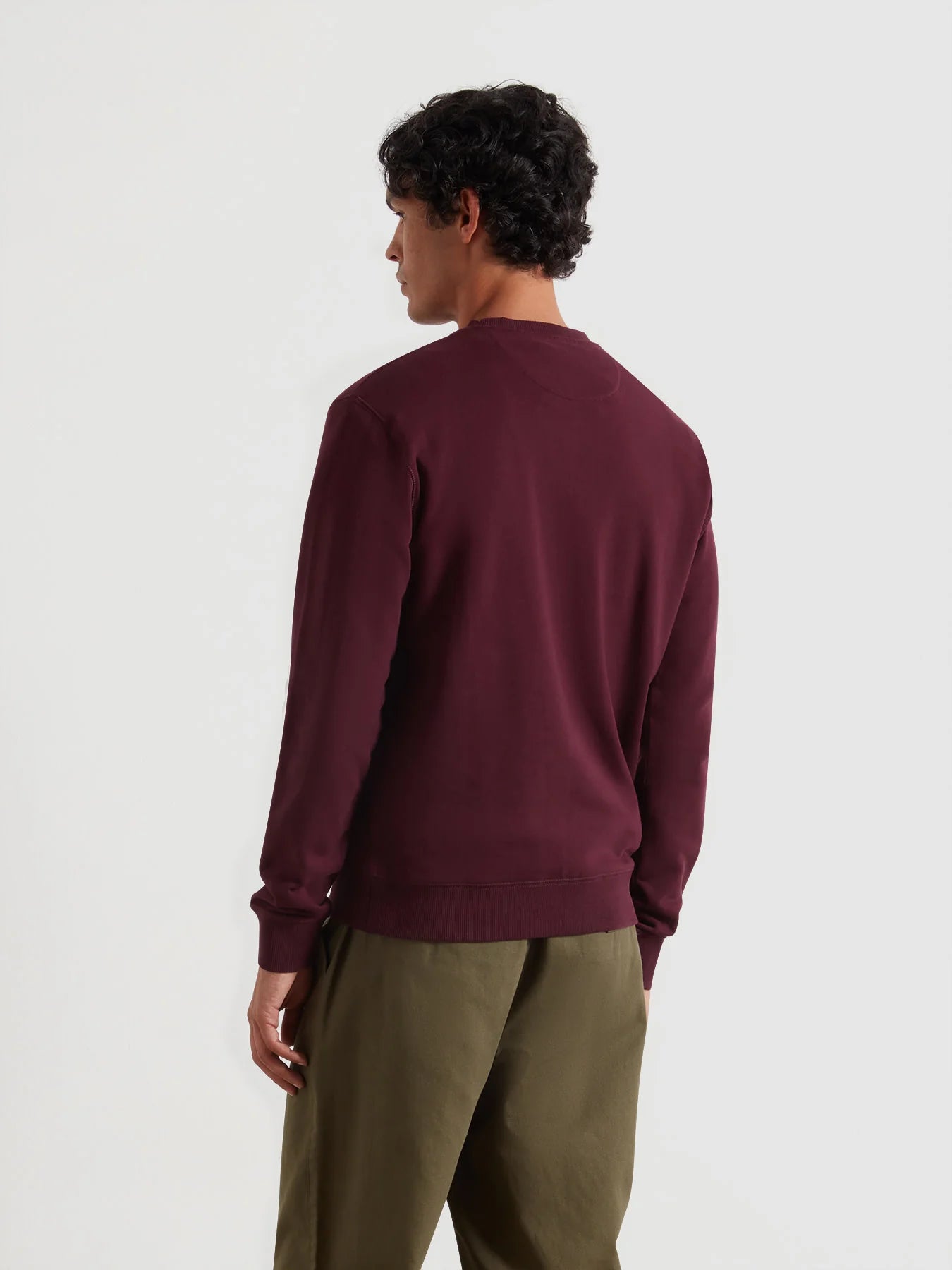 Farah Tim Organic Cotton Crew Neck Sweatshirt - Bordeaux F4kfd0765073