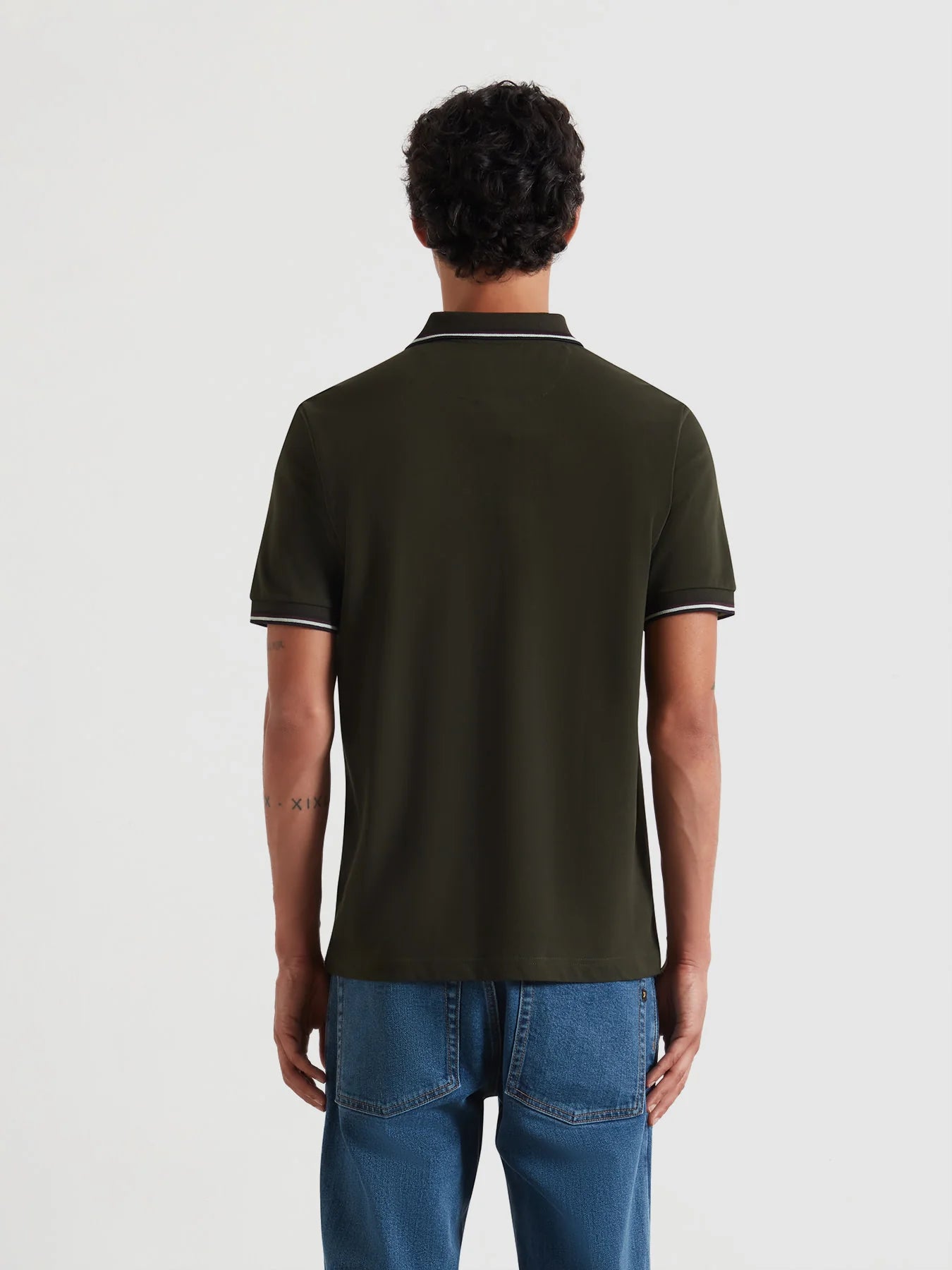 Farah Elton Tipped Polo Shirt - Evergreen F4kff0003573