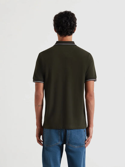Farah Elton Tipped Polo Shirt - Evergreen F4kff0003573