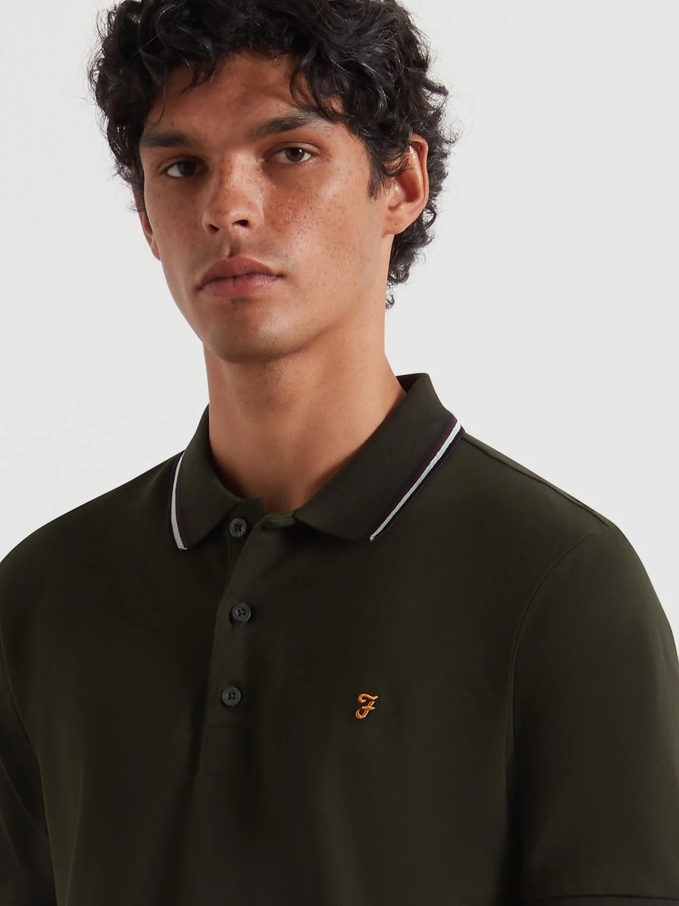 Farah Elton Tipped Polo Shirt - Evergreen F4kff0003574