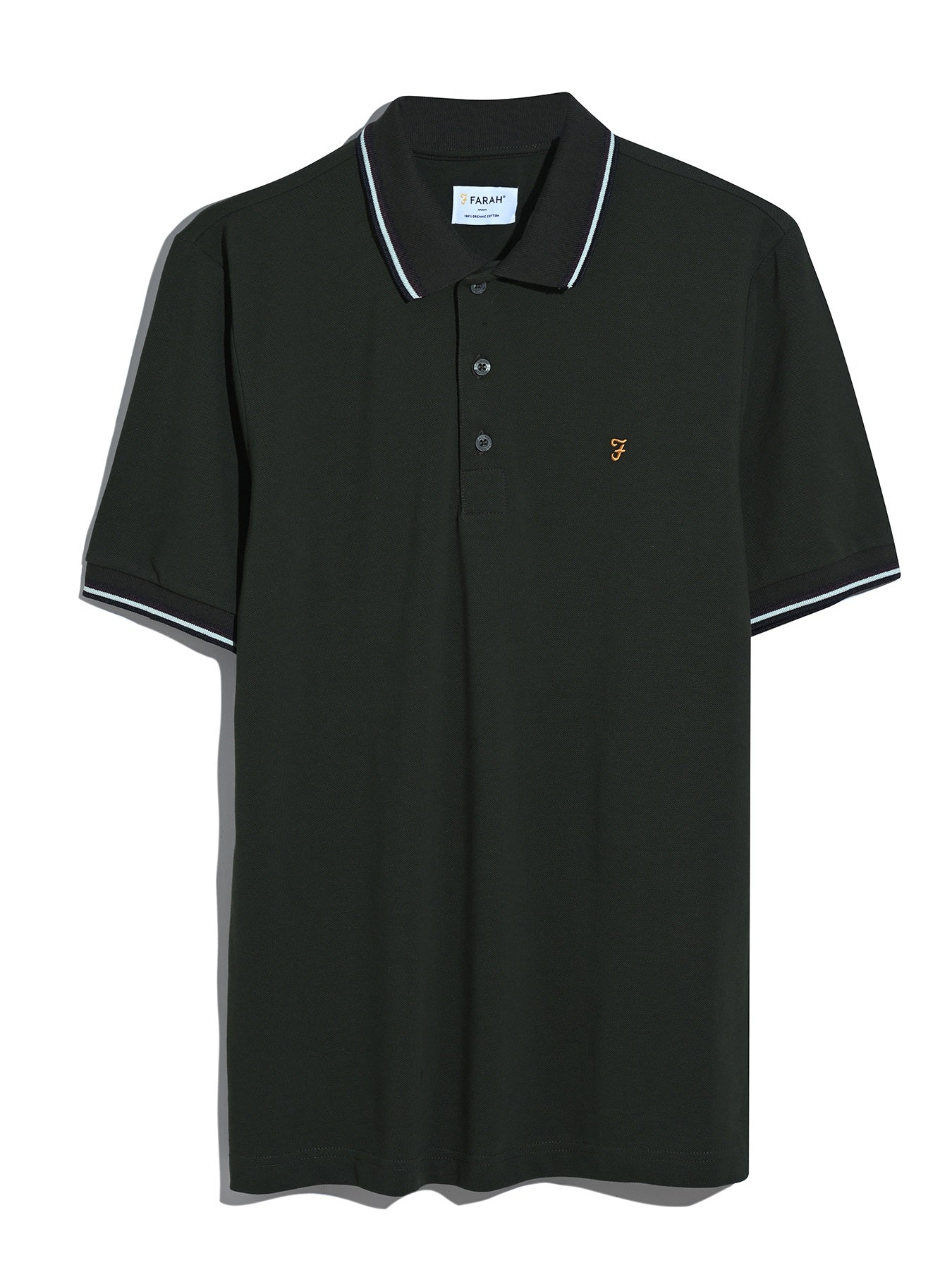 Farah Elton Tipped Polo Shirt - Evergreen F4kff0003575