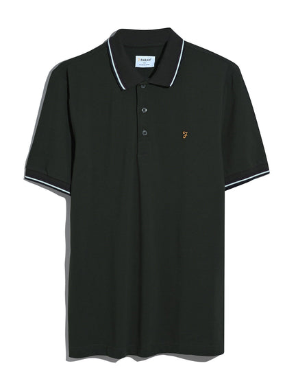 Farah Elton Tipped Polo Shirt - Evergreen F4kff0003575