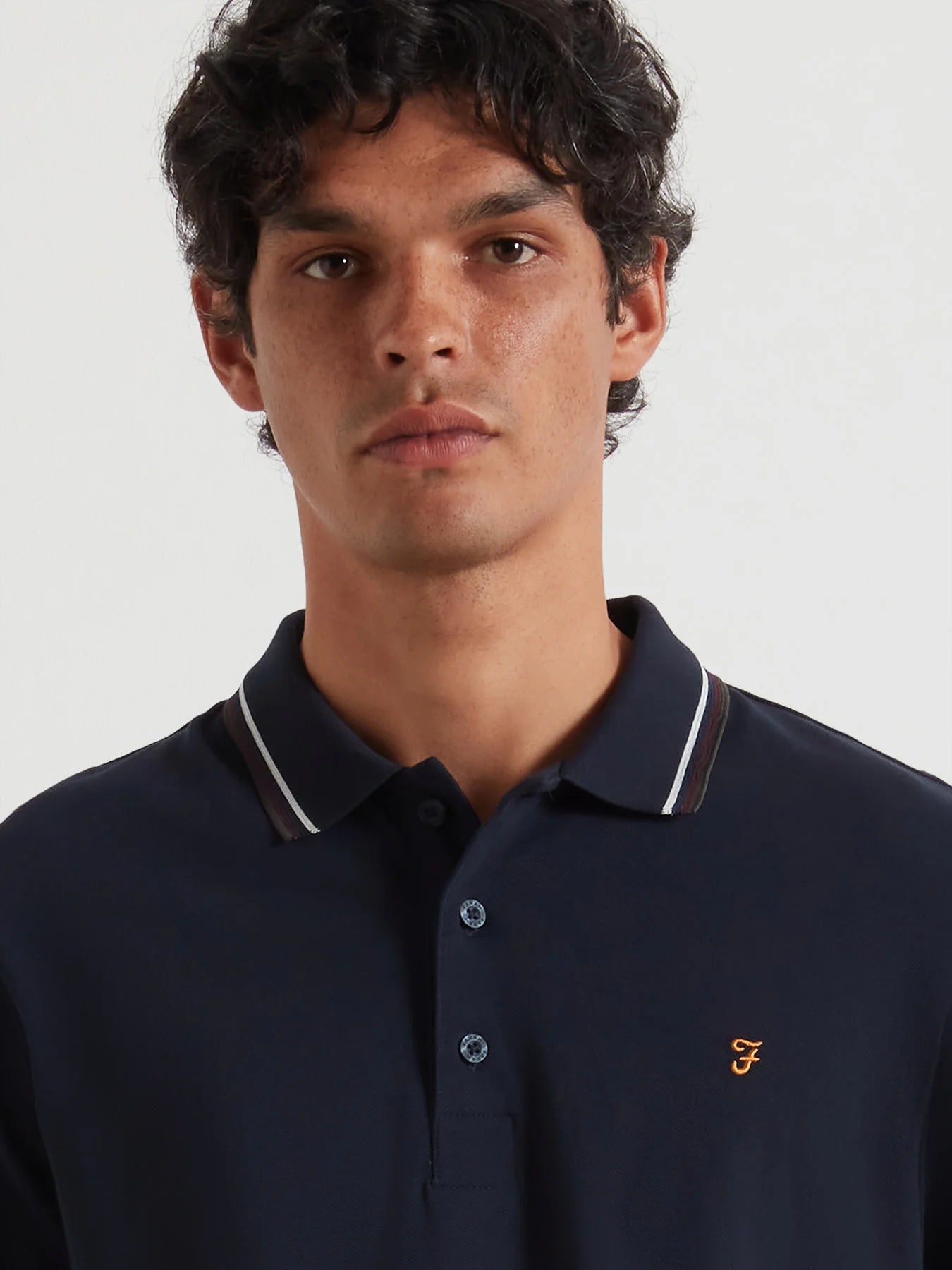 Farah Elton Tipped Polo Shirt - True Navy F4kff0004124