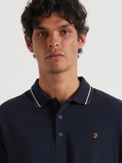 Farah Elton Tipped Polo Shirt - True Navy F4kff0004124
