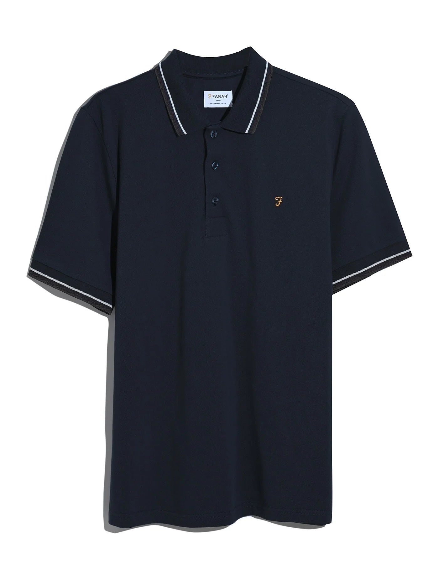 Farah Elton Tipped Polo Shirt - True Navy F4kff0004125