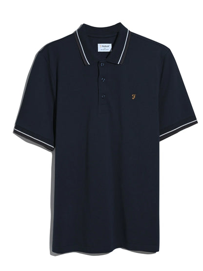 Farah Elton Tipped Polo Shirt - True Navy F4kff0004125
