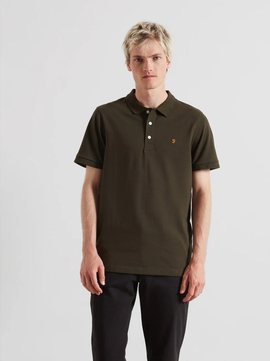 Farah Blanes Organic Cotton Polo Shirt - Evergreen F4ksb0683571