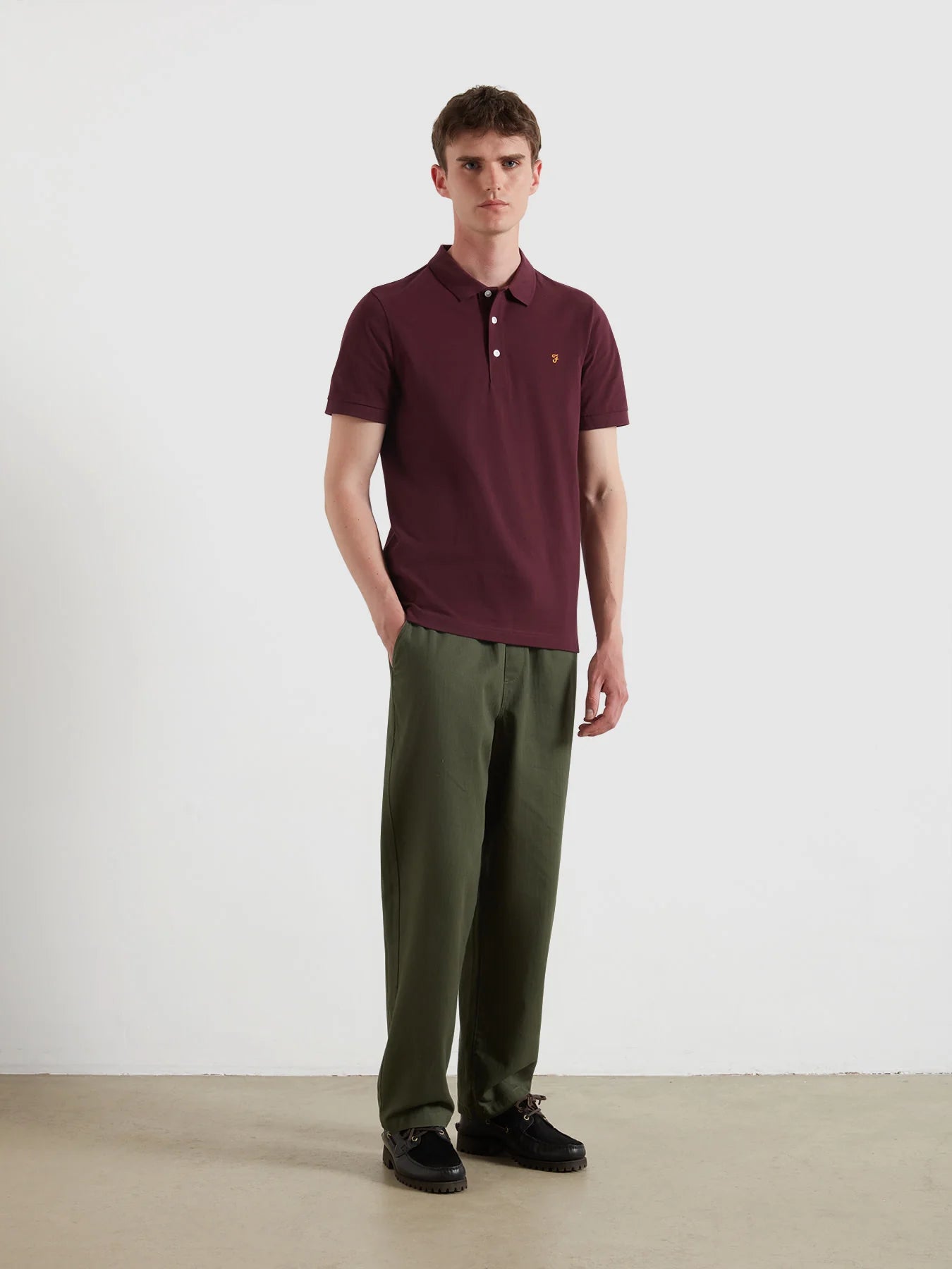 Farah Blanes Organic Cotton Polo Shirt - Bordeaux F4ksb0685072
